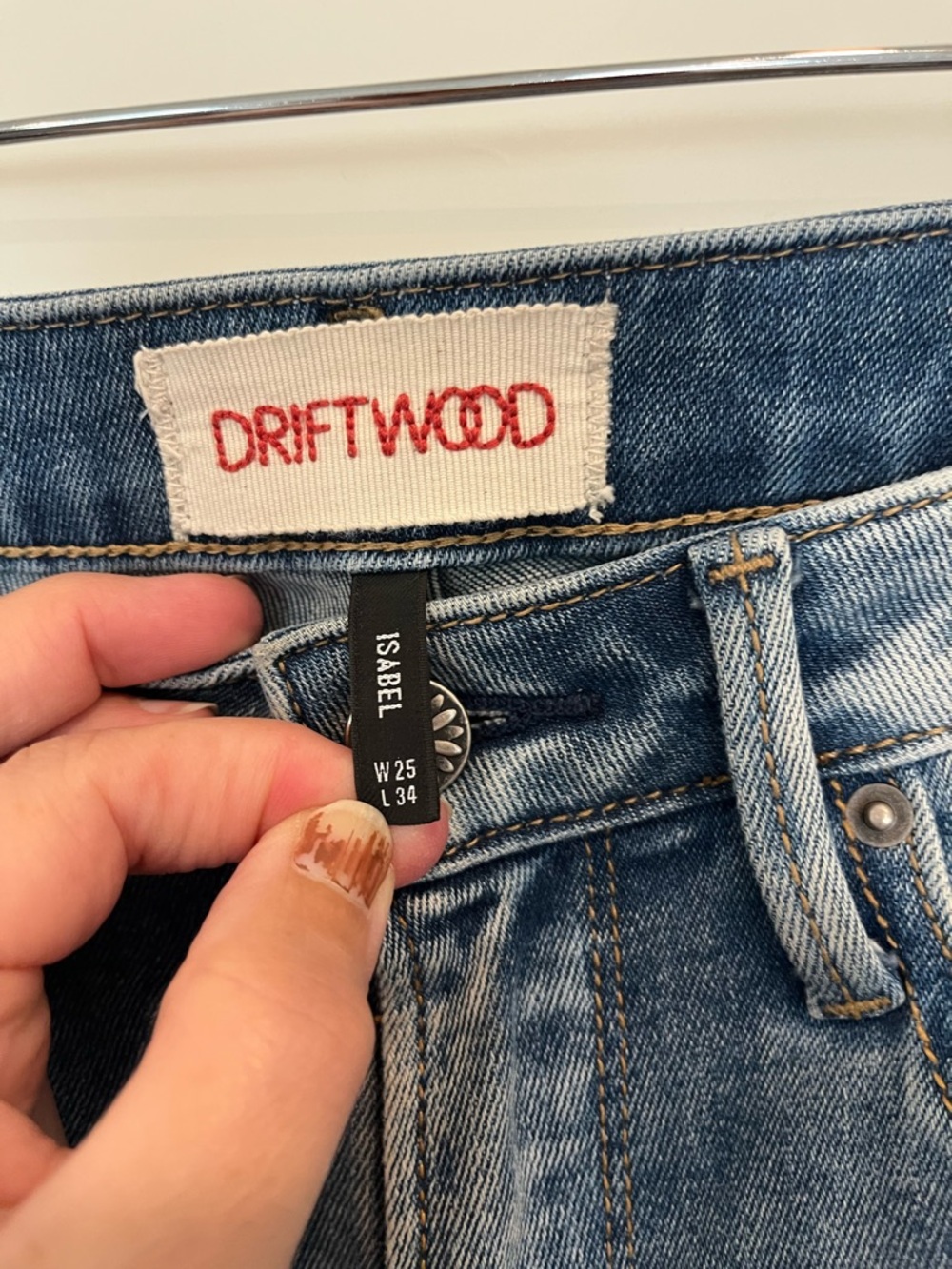 Driftwood Isabel Embroidered Floral  Flare Bootcut Boho Western Cowgirl Jeans 25 - Picture 7 of 16